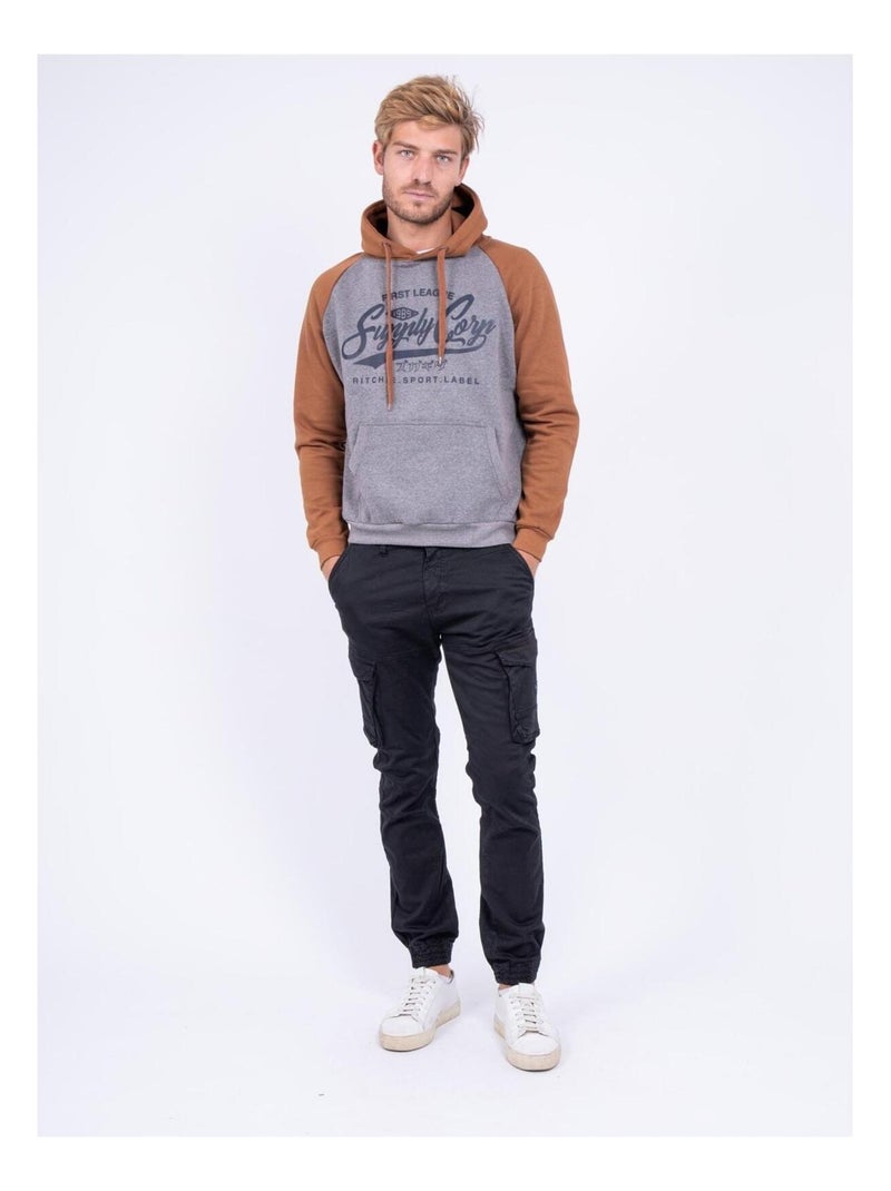 Sweat capuche WANDERLUST Marron - Kiabi