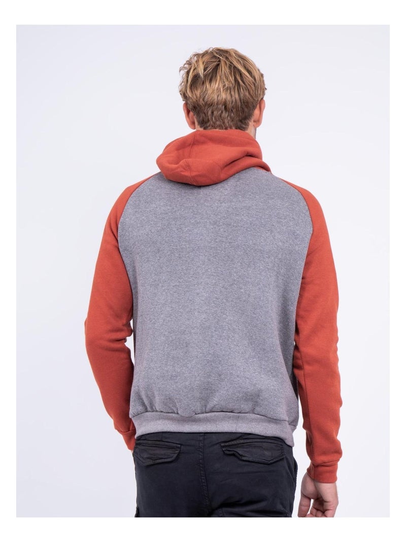 Sweat capuche WANDERLUST Rouge brique - Kiabi