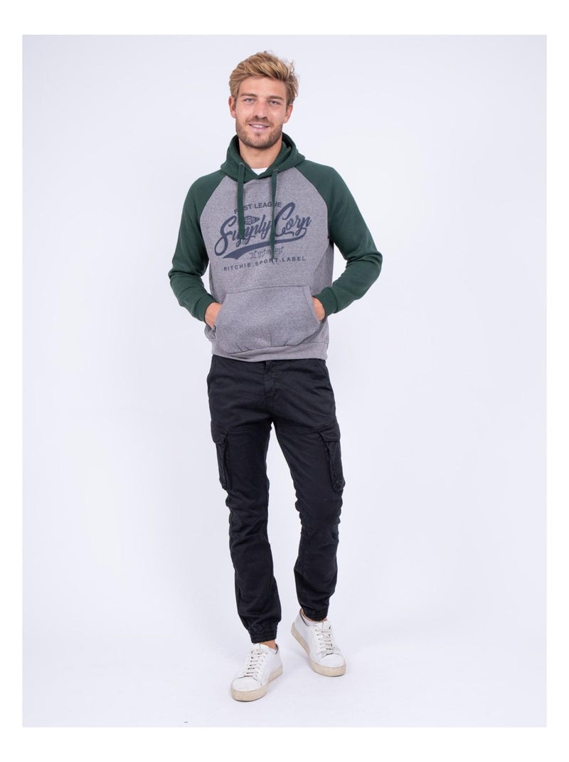 Sweat capuche WANDERLUST Vert - Kiabi