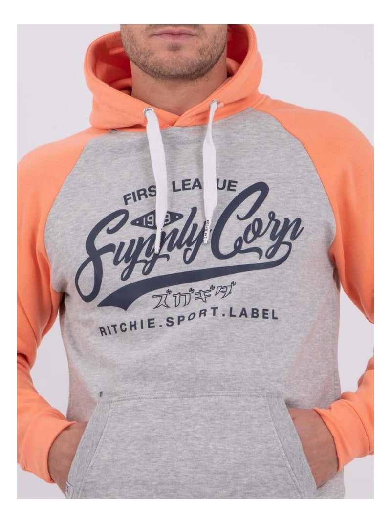 Sweat capuche WANDY Orange corail - Kiabi