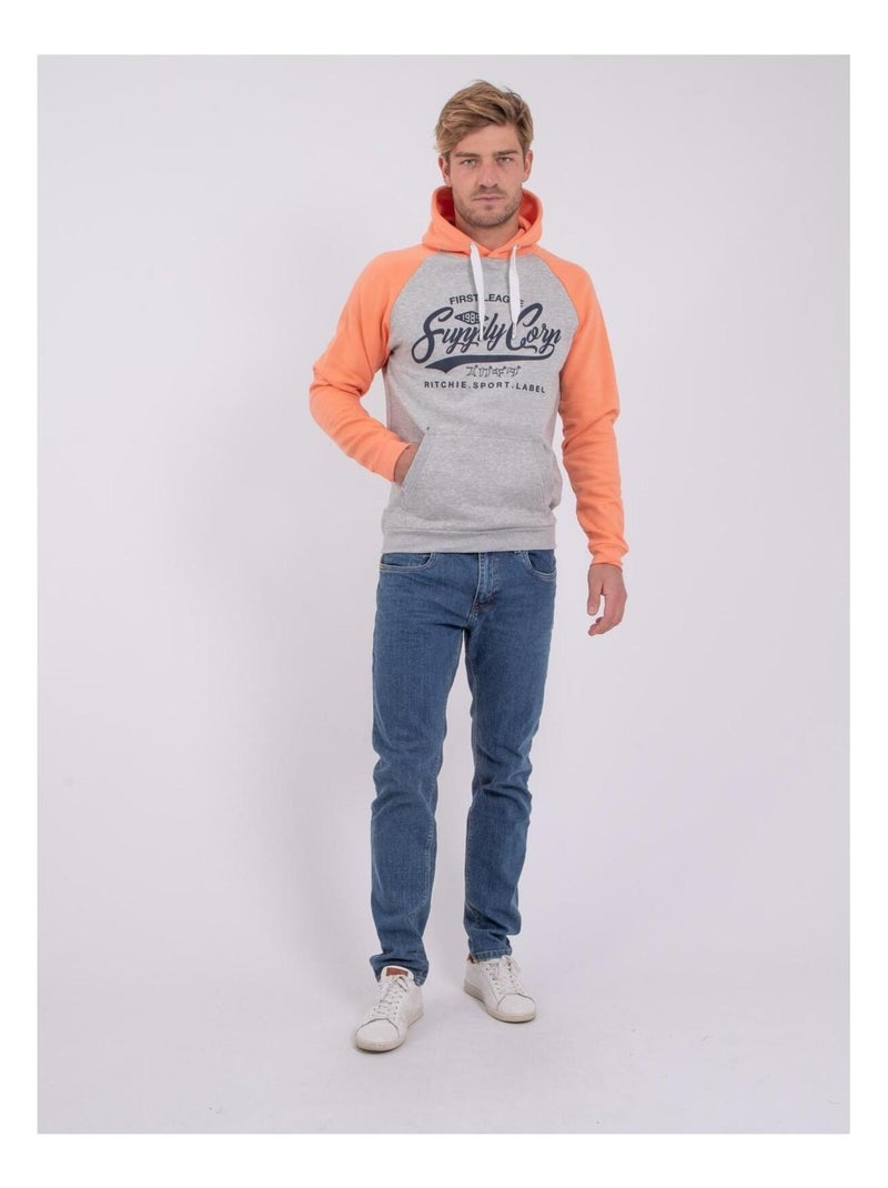 Sweat capuche WANDY Orange corail - Kiabi