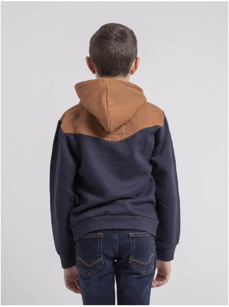 Sweat capuche WARCY garçon Bleu marine - Kiabi