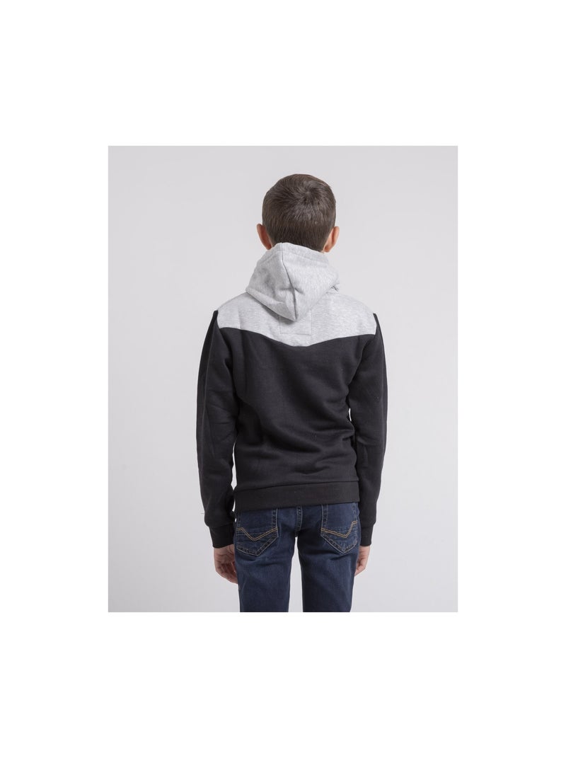 Sweat capuche WARCY garçon Noir - Kiabi
