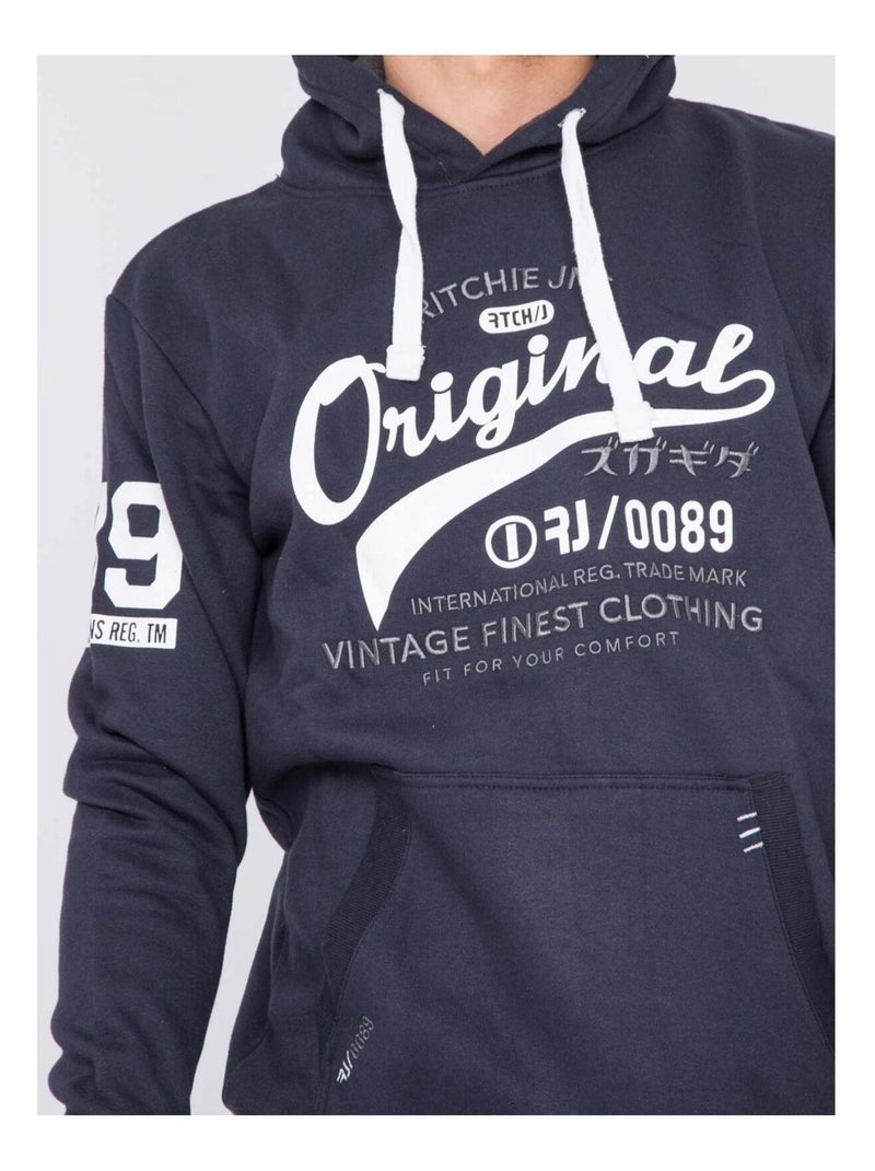 Sweat capuche WARLUZ Bleu marine - Kiabi