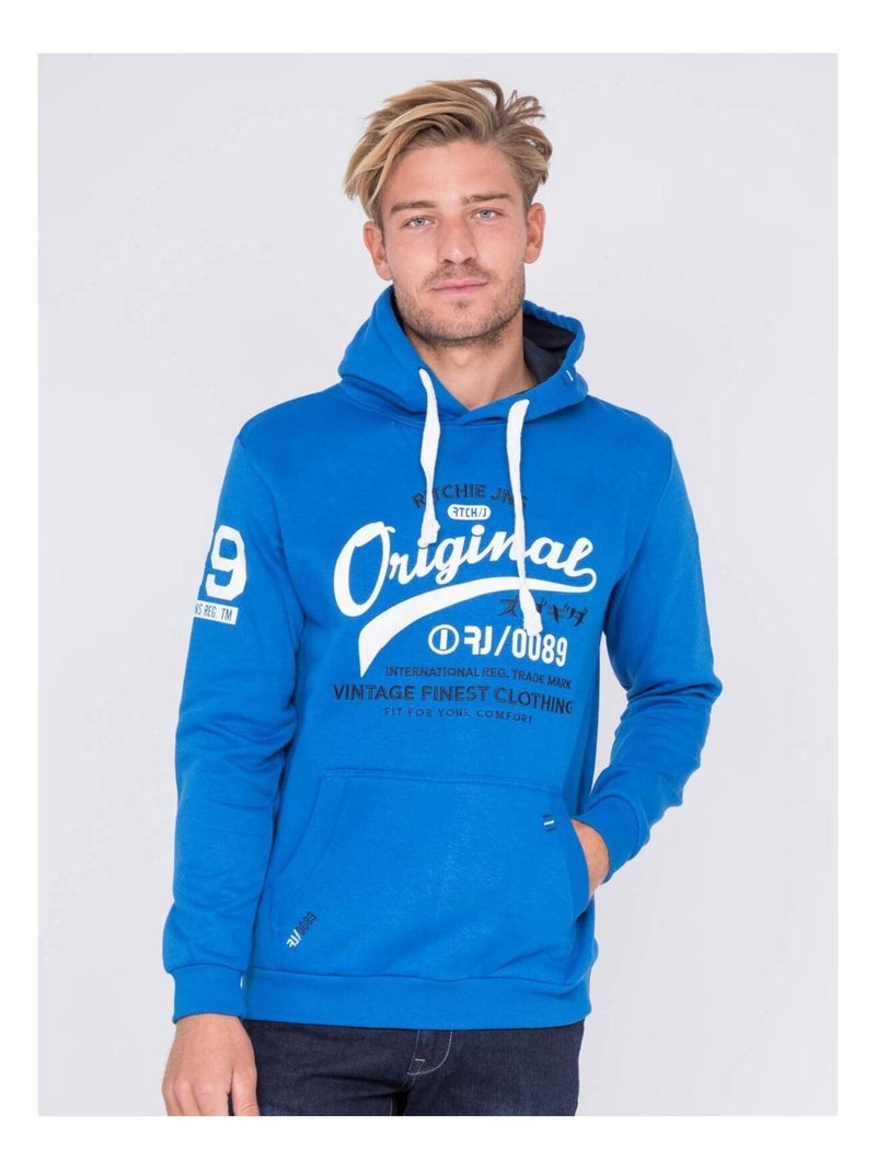 Sweat capuche WARLUZ Bleu roi - Kiabi