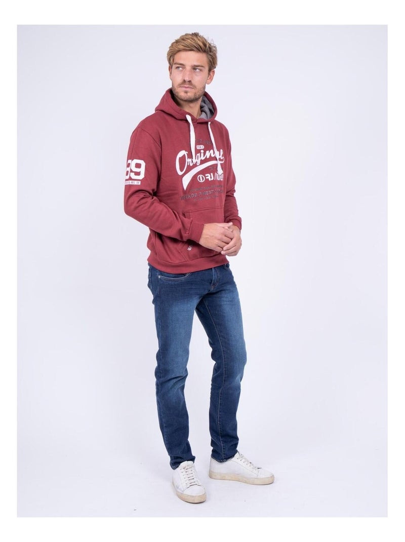 Sweat capuche WARLUZ Bordeaux - Kiabi