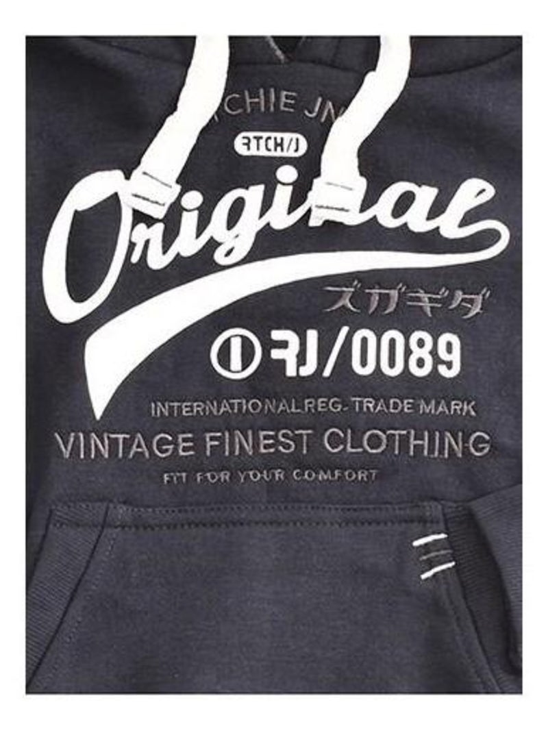 Sweat capuche WARLUZ-J Bleu marine - Kiabi