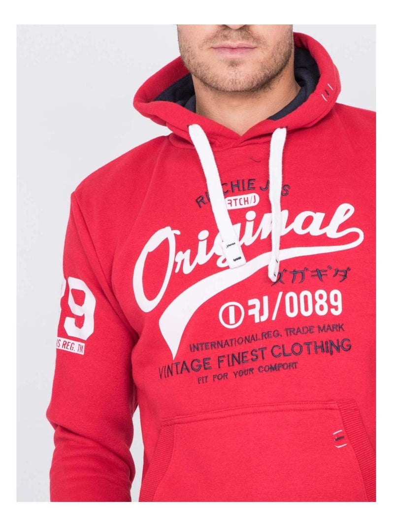 Sweat capuche WARLUZ Rouge - Kiabi
