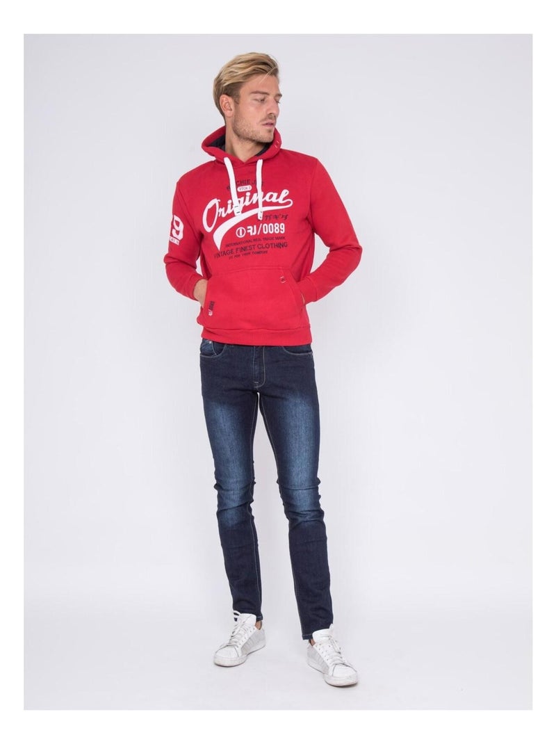 Sweat capuche WARLUZ Rouge - Kiabi