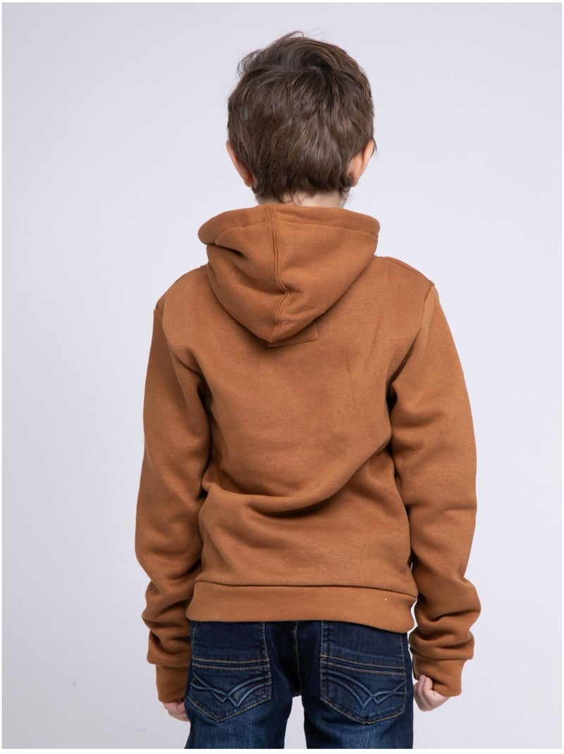 Sweat capuche WIDEM garçon Marron - Kiabi