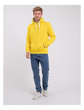 Sweat à capuche - Jaune - Kiabi - 10.00€