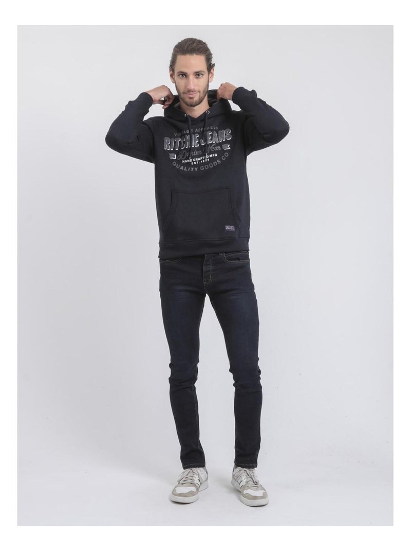 Sweat capuche WOMATIC Bleu marine - Kiabi