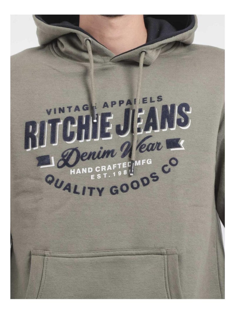Sweat capuche WOMATIC Kaki - Kiabi