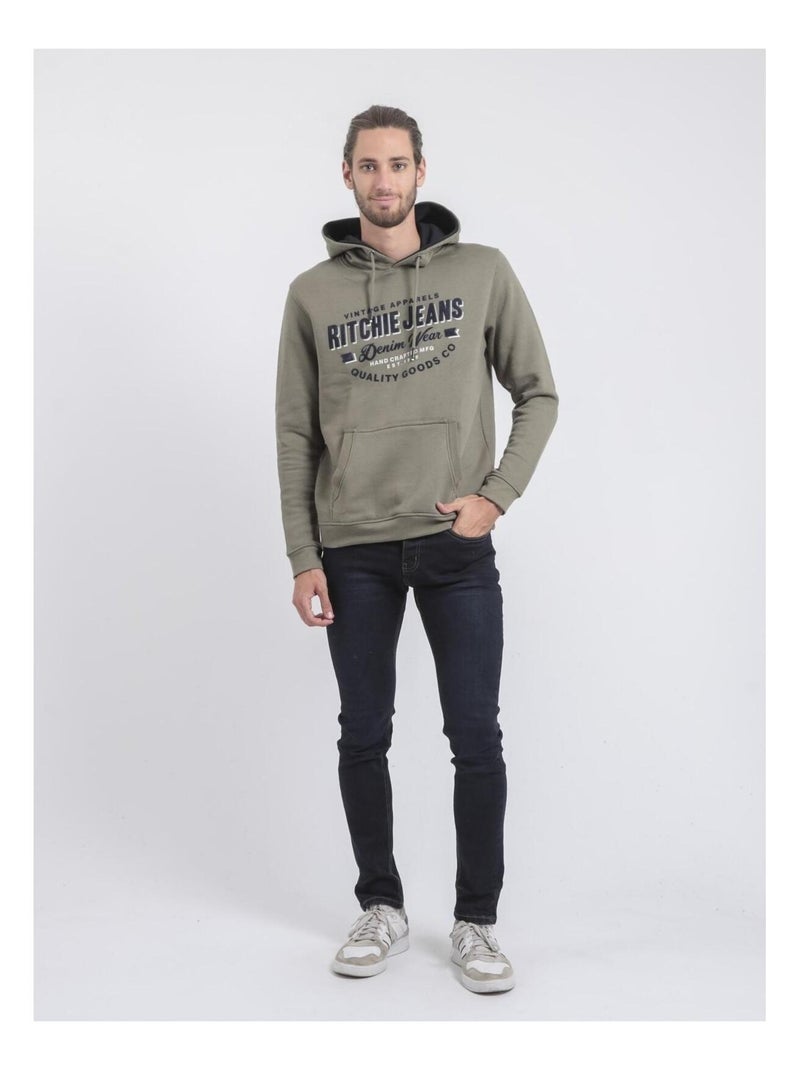 Sweat capuche WOMATIC Kaki - Kiabi