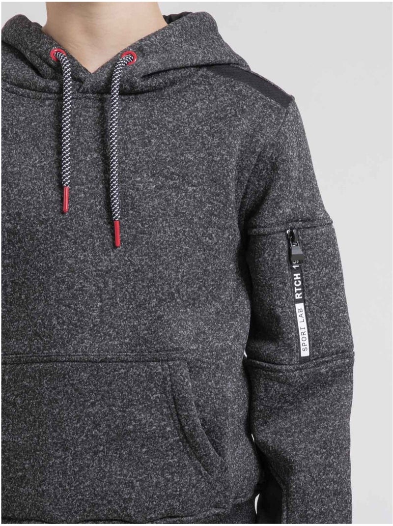 Sweat capuche WOPILO-J gris anthracite - Kiabi
