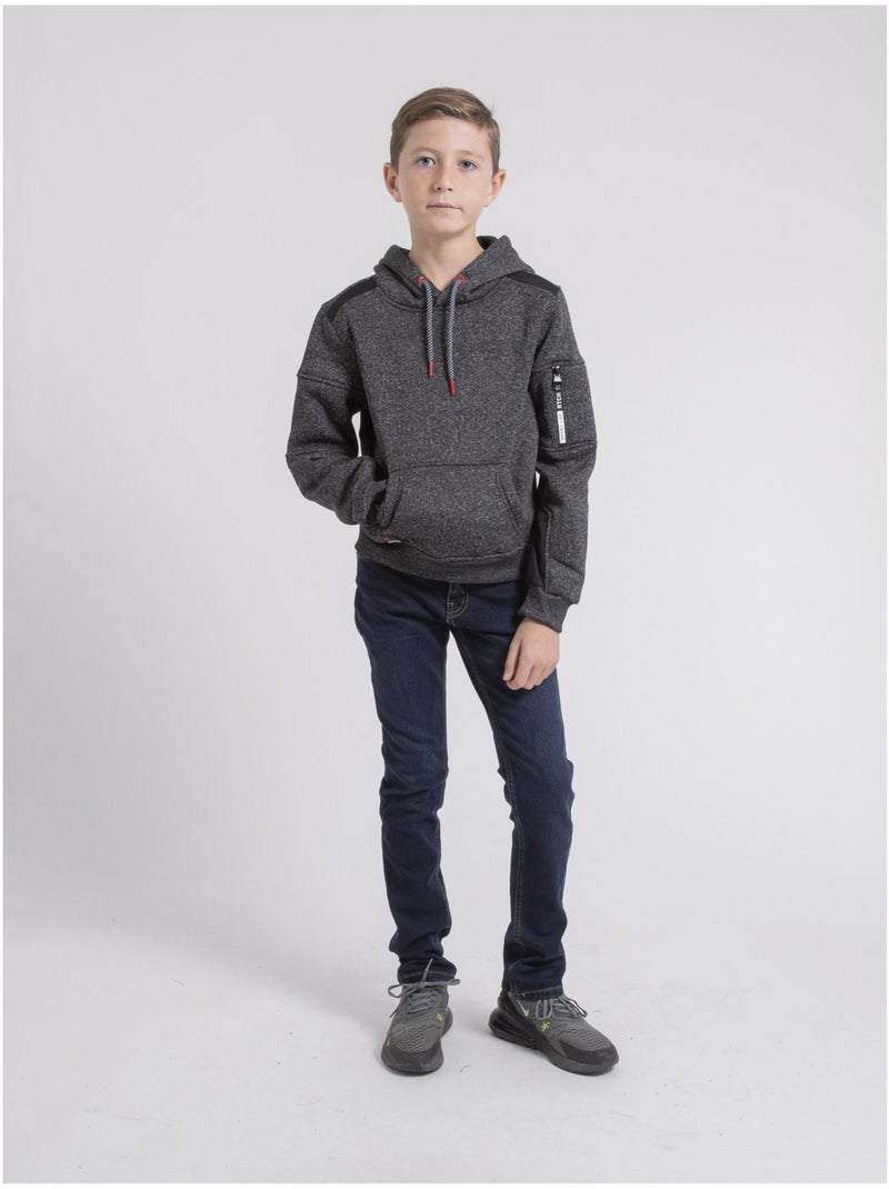Sweat capuche WOPILO-J gris anthracite - Kiabi