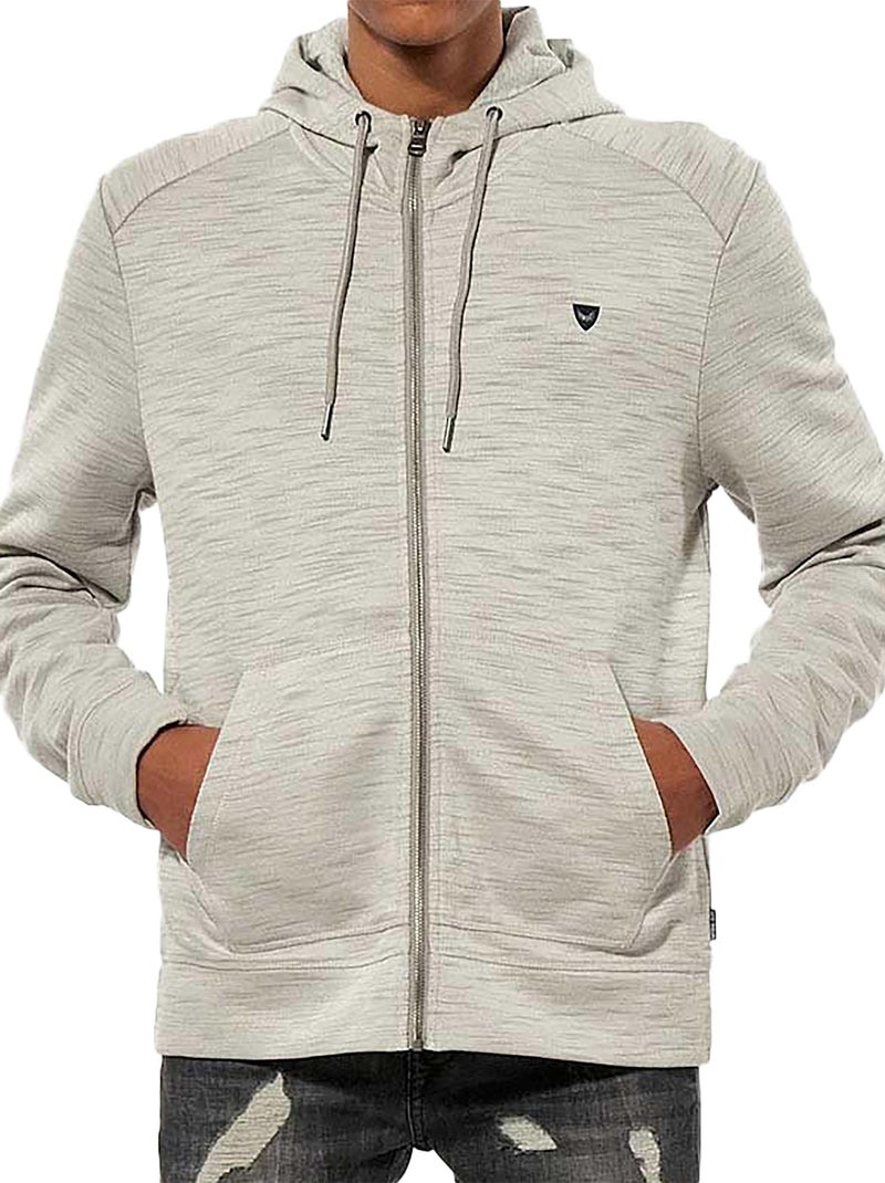 Sweat Capuche Zippe Kaporal Voss Gris - Kiabi