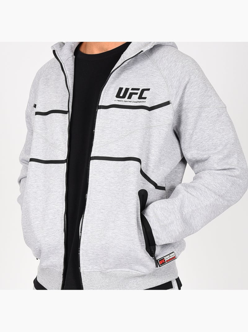 Sweat capuche zippé UFC gris homme hoodie sport décontracté Gris - Kiabi