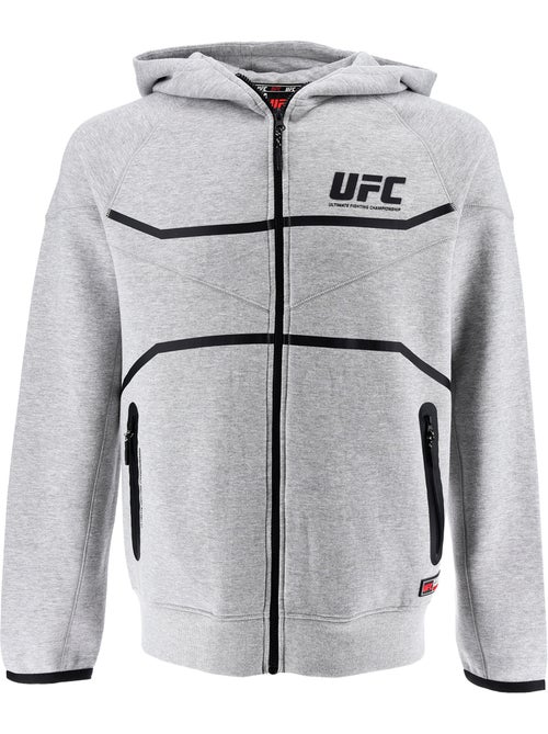 Sweat capuche zippé UFC gris homme hoodie sport décontracté - Kiabi