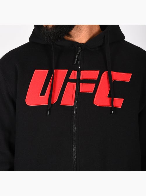 Sweat capuche zippé UFC homme noir hoodie sport lifestyle - Kiabi