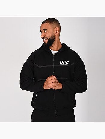Sweat capuche zippé UFC noir homme hoodie sport