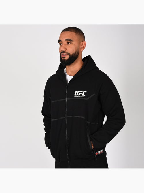 Sweat capuche zippé UFC noir homme hoodie sport - Kiabi