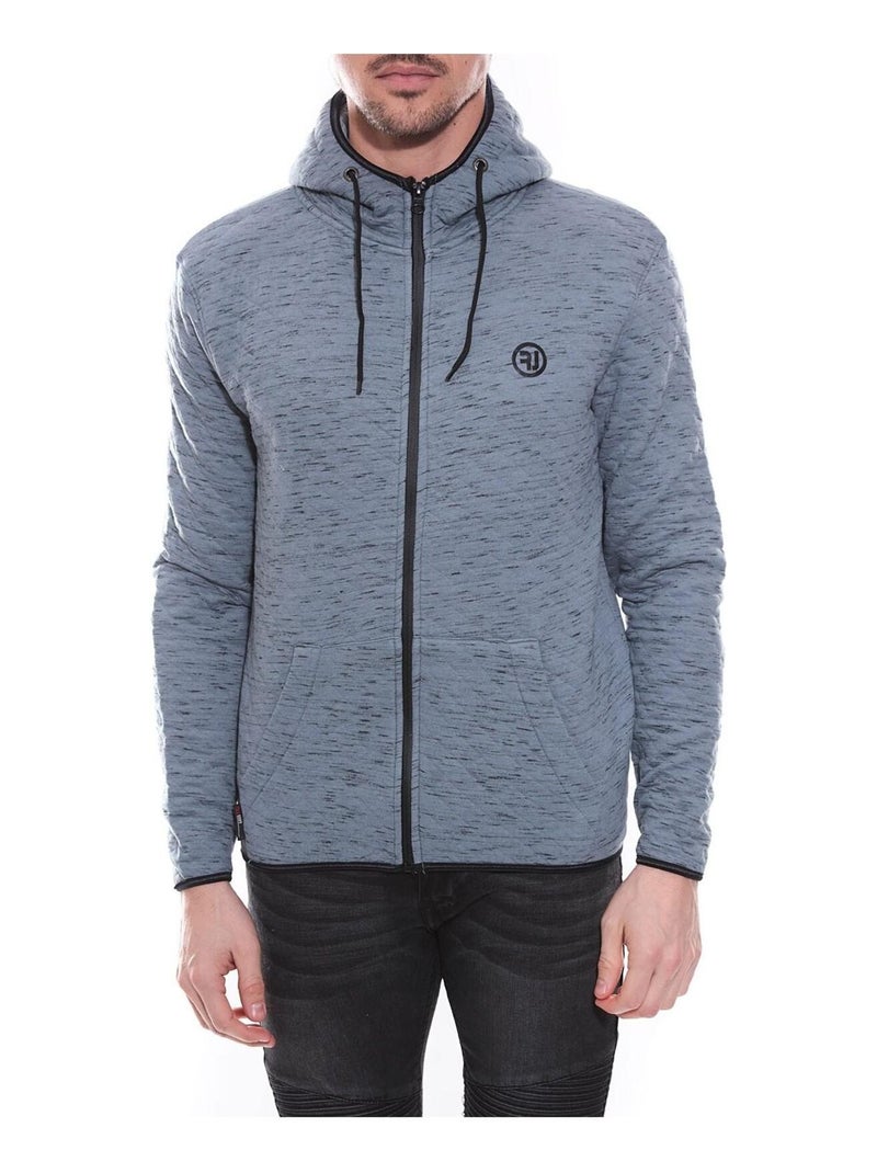 Sweat capuche zippé WANTOS Bleu - Kiabi