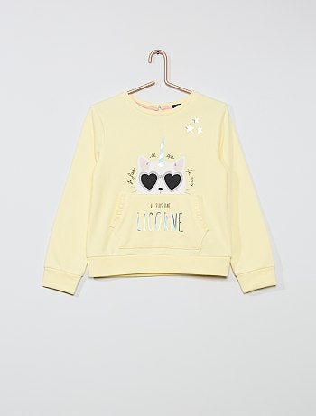 Sweat 'chat' avec poche
