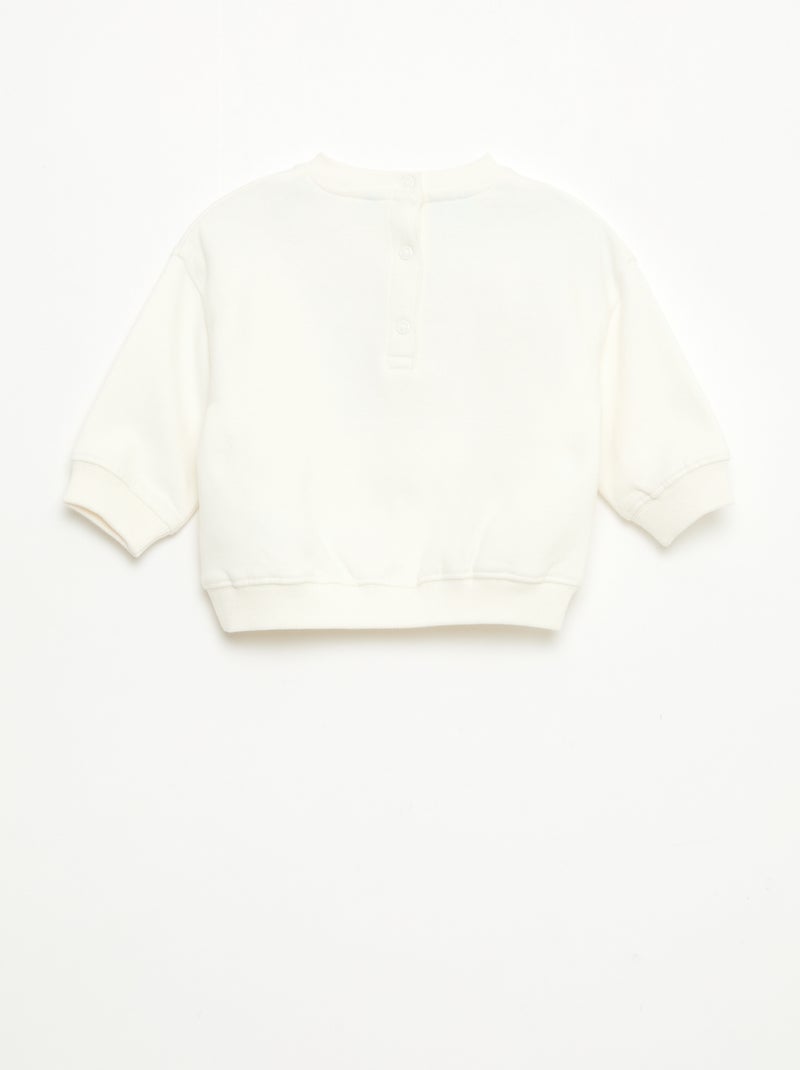 Sweat chaud imprimé 'Disney' Blanc - Kiabi