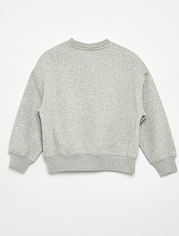 Sweat chiné avec motifs perlés