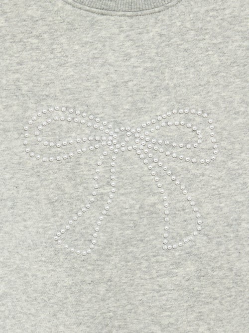 Sweat chiné avec motifs perlés - Kiabi Sweat chiné avec motifs perlés - Kiabi