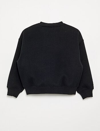 Sweat chiné avec motifs perlés