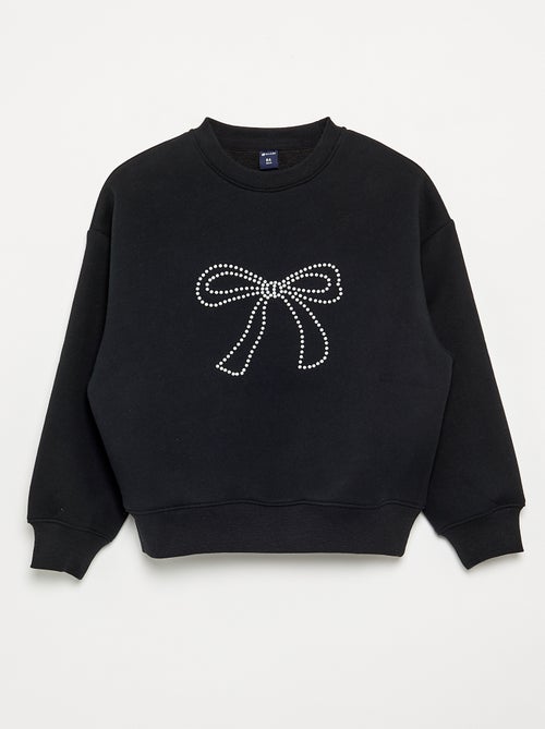 Sweat chiné avec motifs perlés - Kiabi Sweat chiné avec motifs perlés - Kiabi