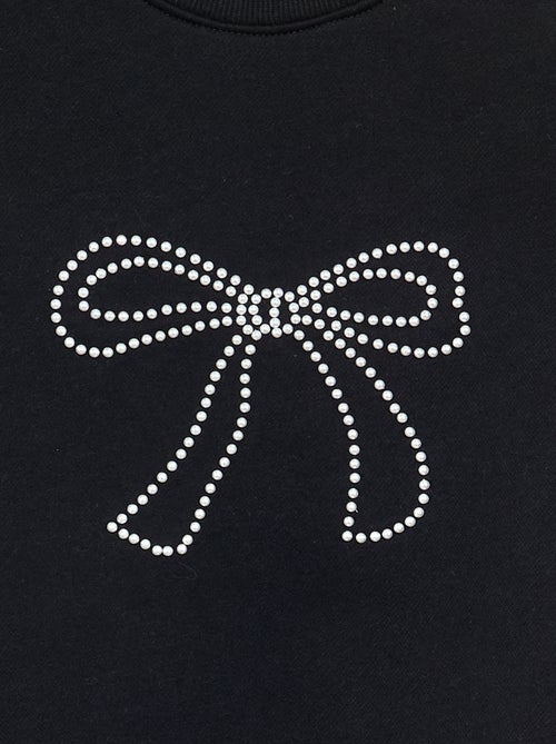 Sweat chiné avec motifs perlés - Kiabi Sweat chiné avec motifs perlés - Kiabi