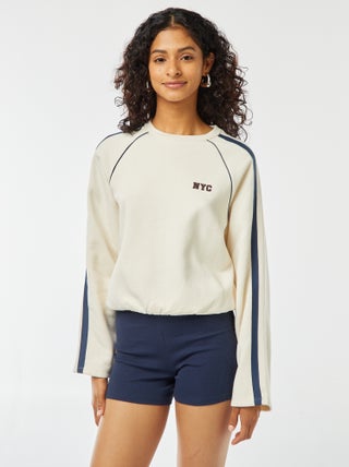 Sweat chiné esprit sportswear