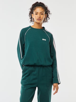 Sweat chiné esprit sportswear