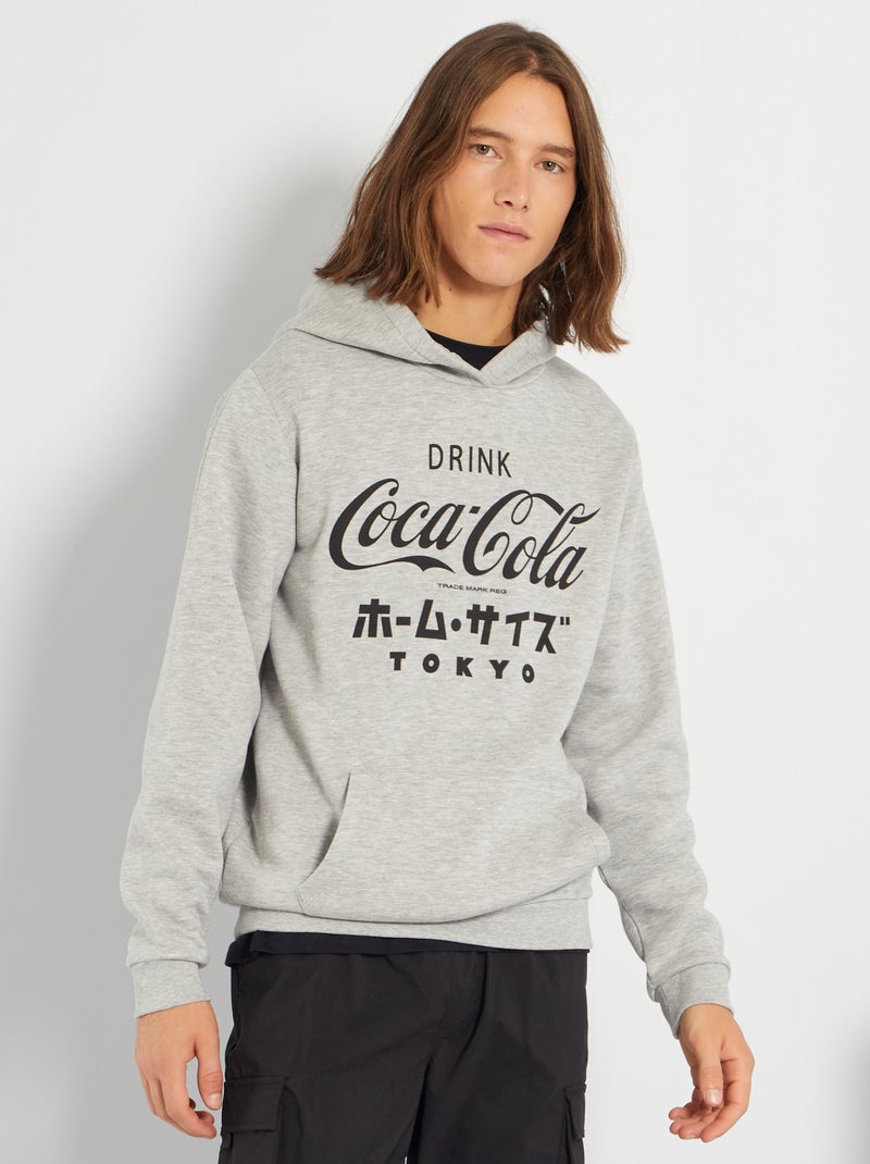 Sweat 'Coca-Cola' gris chiné - Kiabi