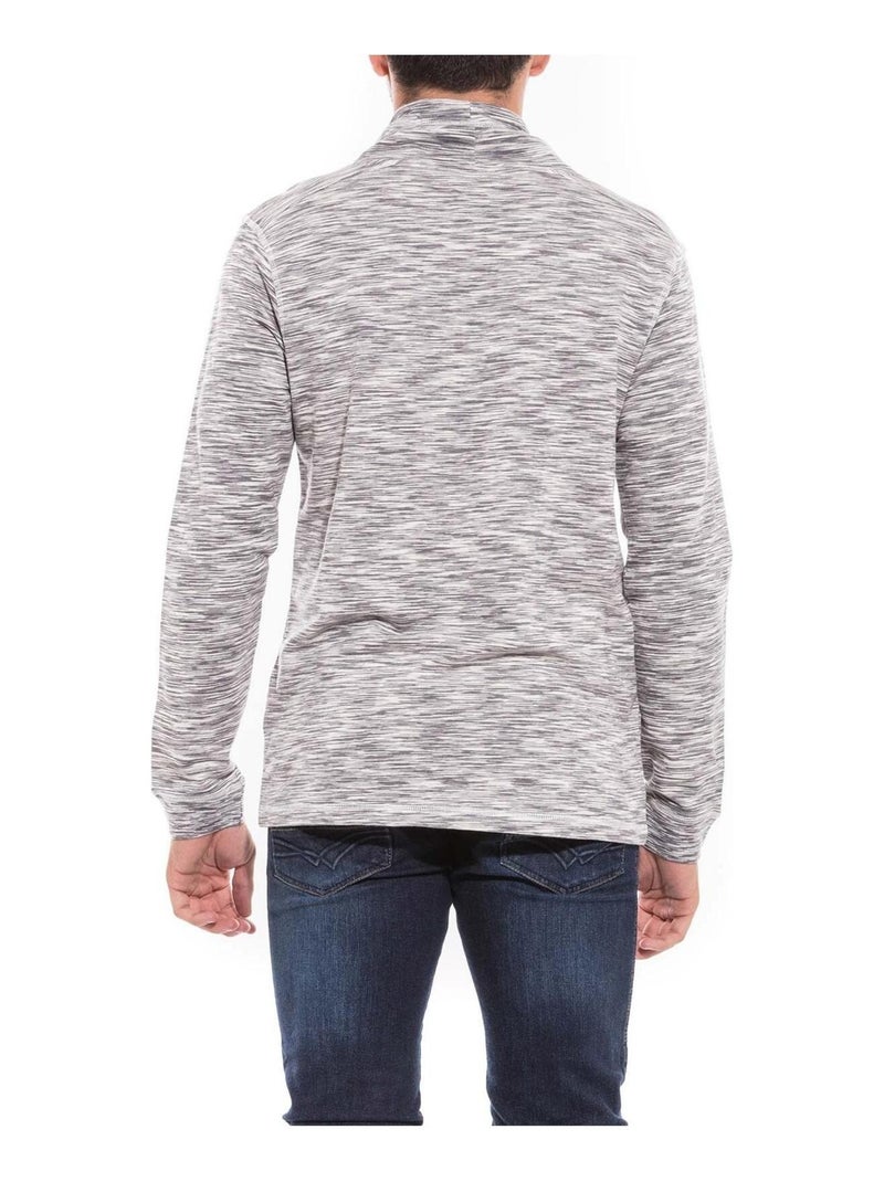 Sweat col boule en coton WIRVINE Gris - Kiabi