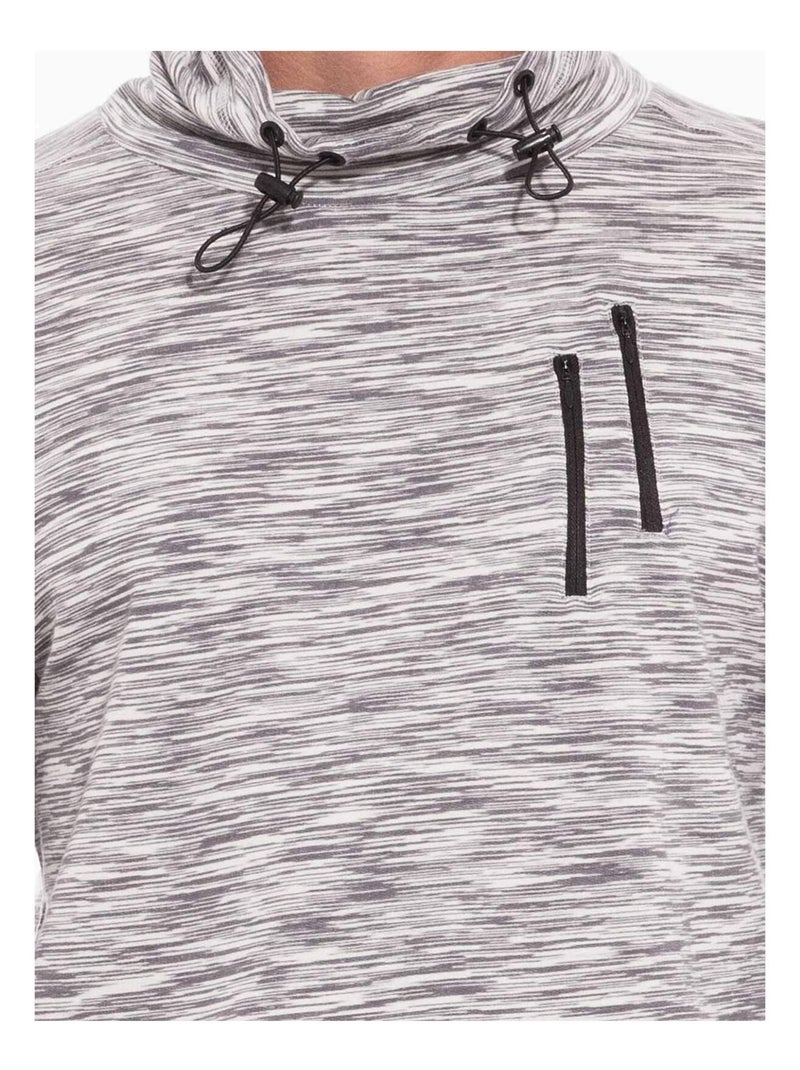 Sweat col boule en coton WIRVINE Gris - Kiabi