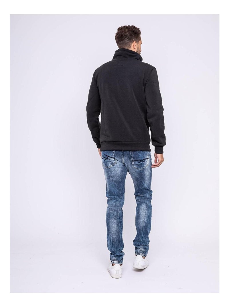 Sweat col boule WOOPY Noir - Kiabi