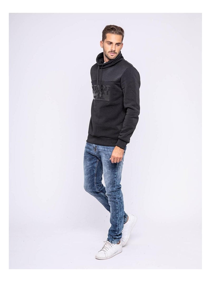 Sweat col boule WOOPY Noir - Kiabi