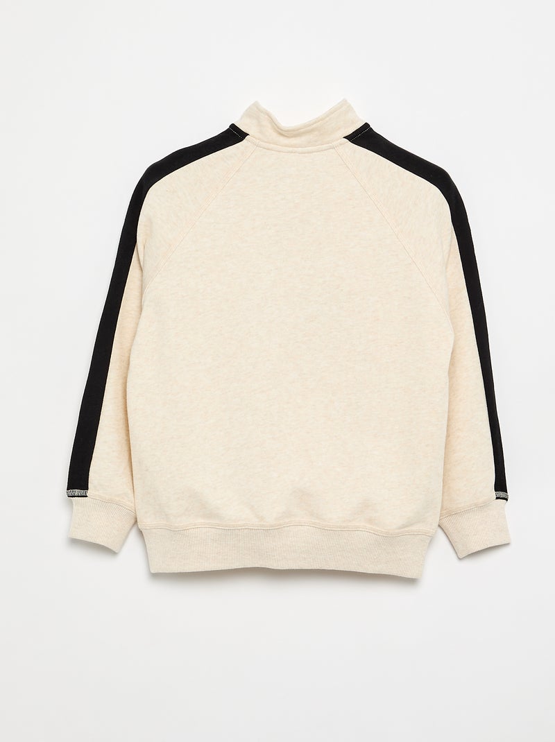 Sweat col camionneur Beige - Kiabi