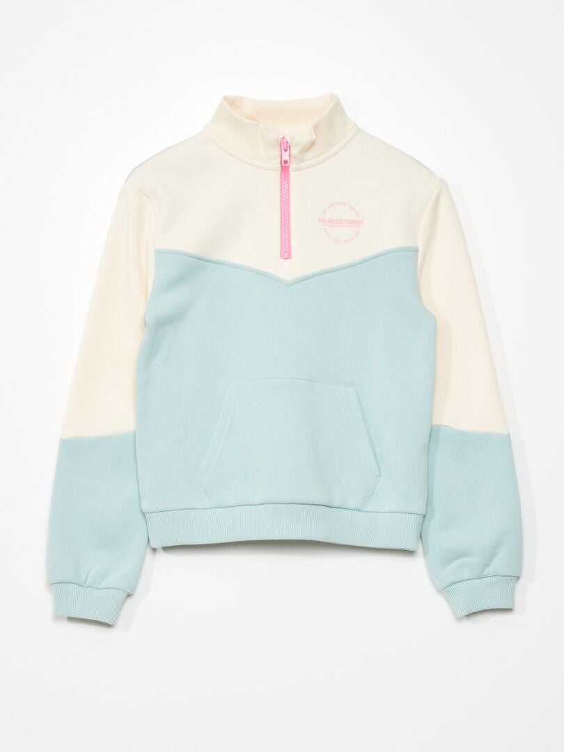 Ensemble Fille Mango Kiabi Taille 3/4 Ans - Sweat Bleu + Jean, Occasion Très Bon état, Printemps/automne