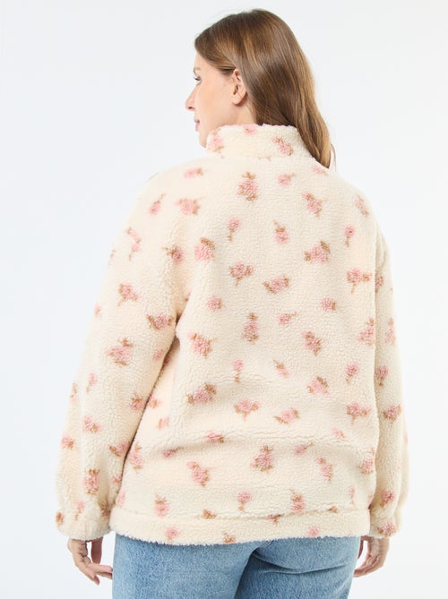 Sweat col camionneur effet moutonné - Kiabi