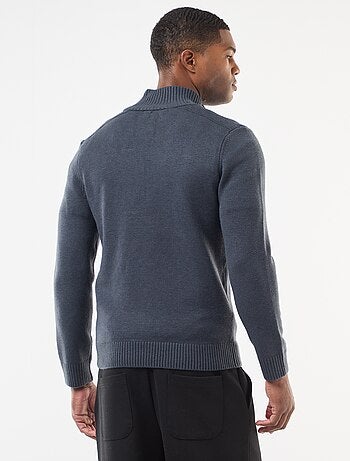 Sweat col camionneur en maille grosse jauge