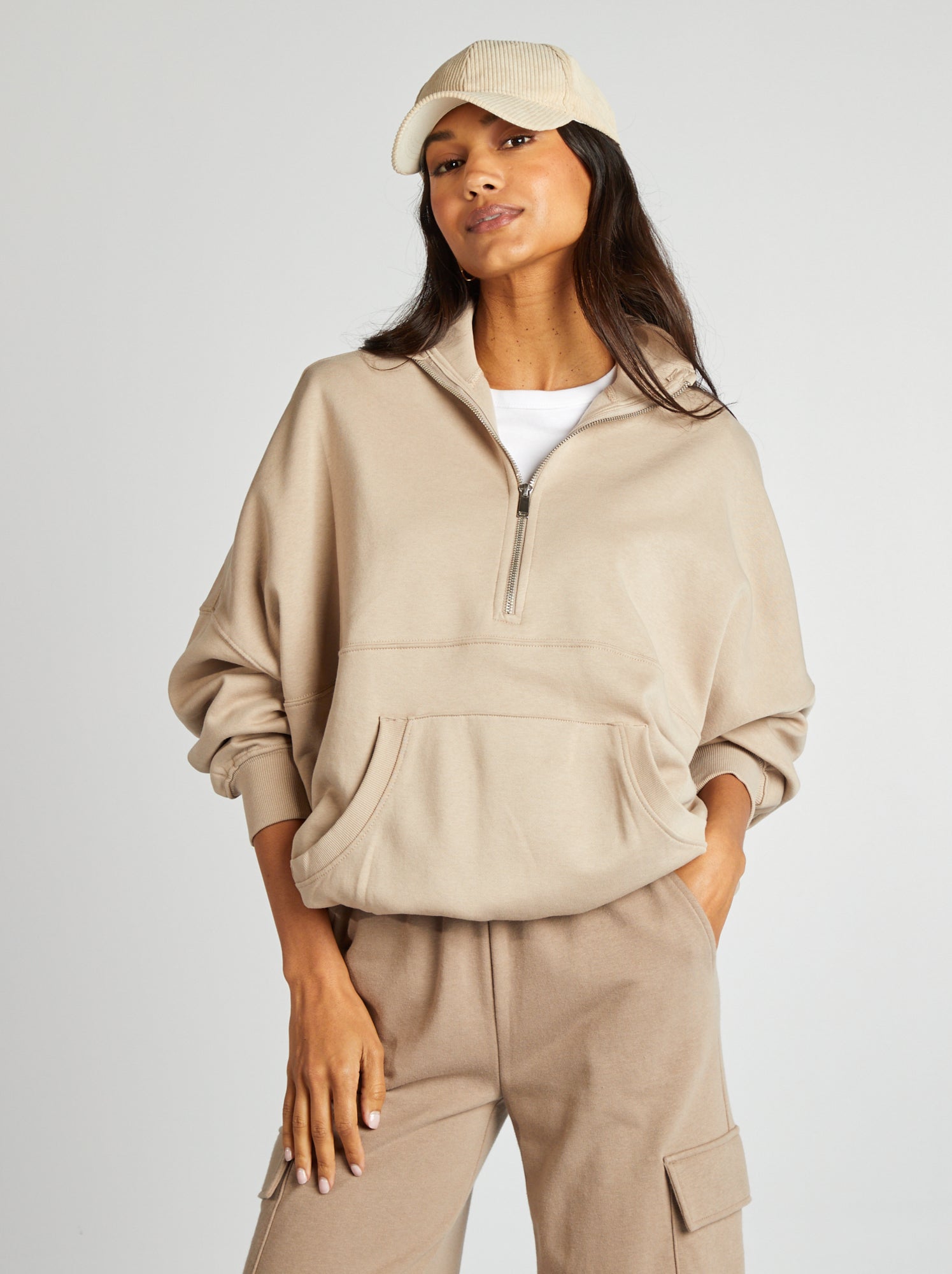 Générique Sweat À Capuche Femme Avec Poche Kangourou Et Poche