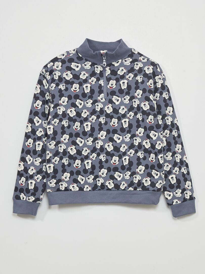 Sweat col camionneur 'Mickey' 'Disney' Gris - Kiabi