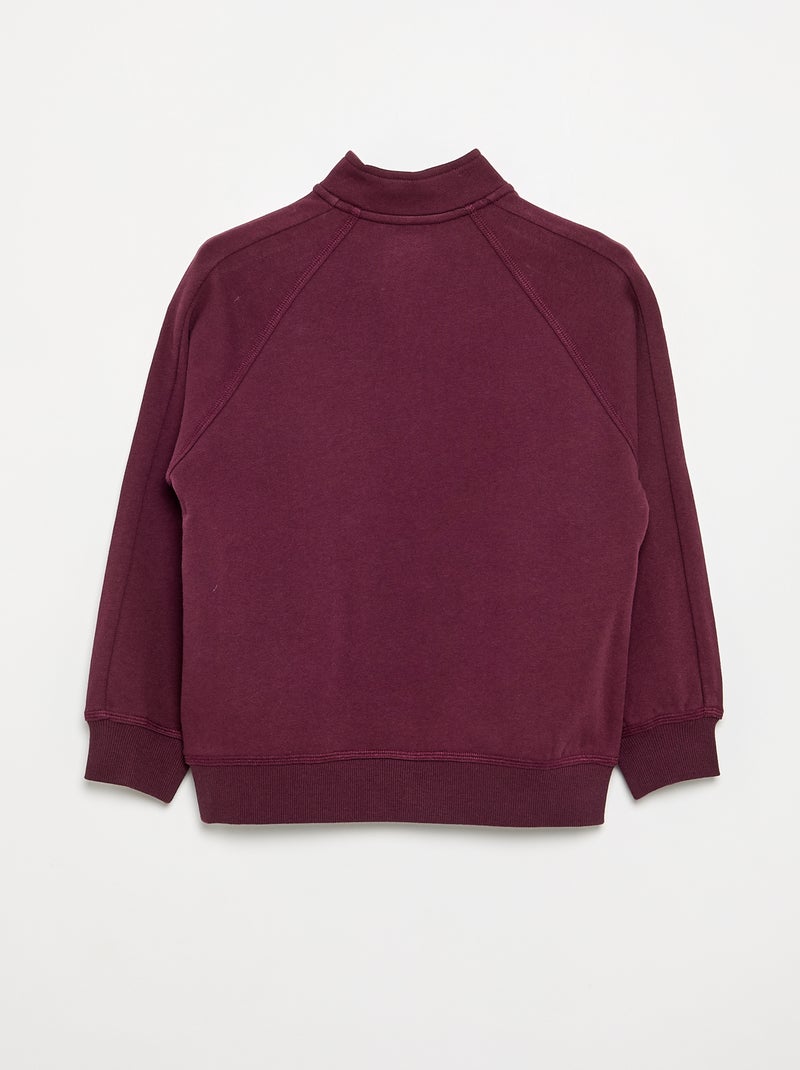 Sweat col camionneur Rouge - Kiabi