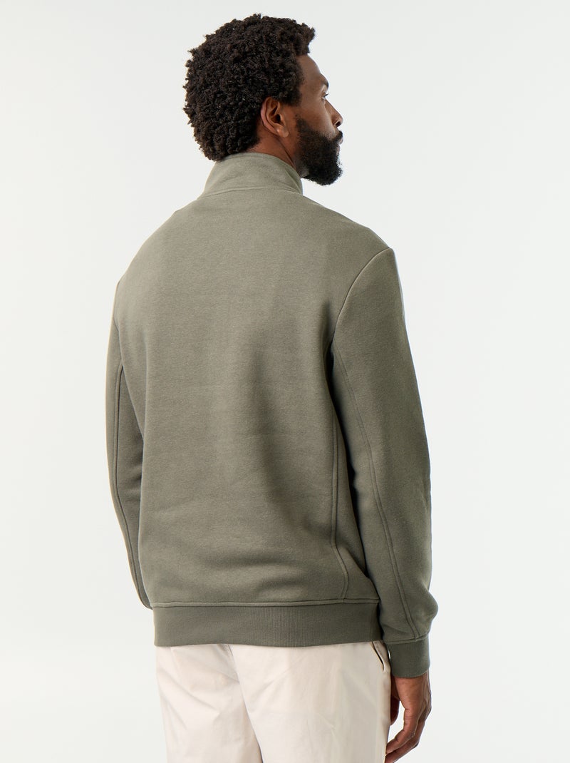 Sweat col camionneur Vert - Kiabi