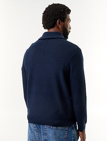 Sweat col camionneur zippé